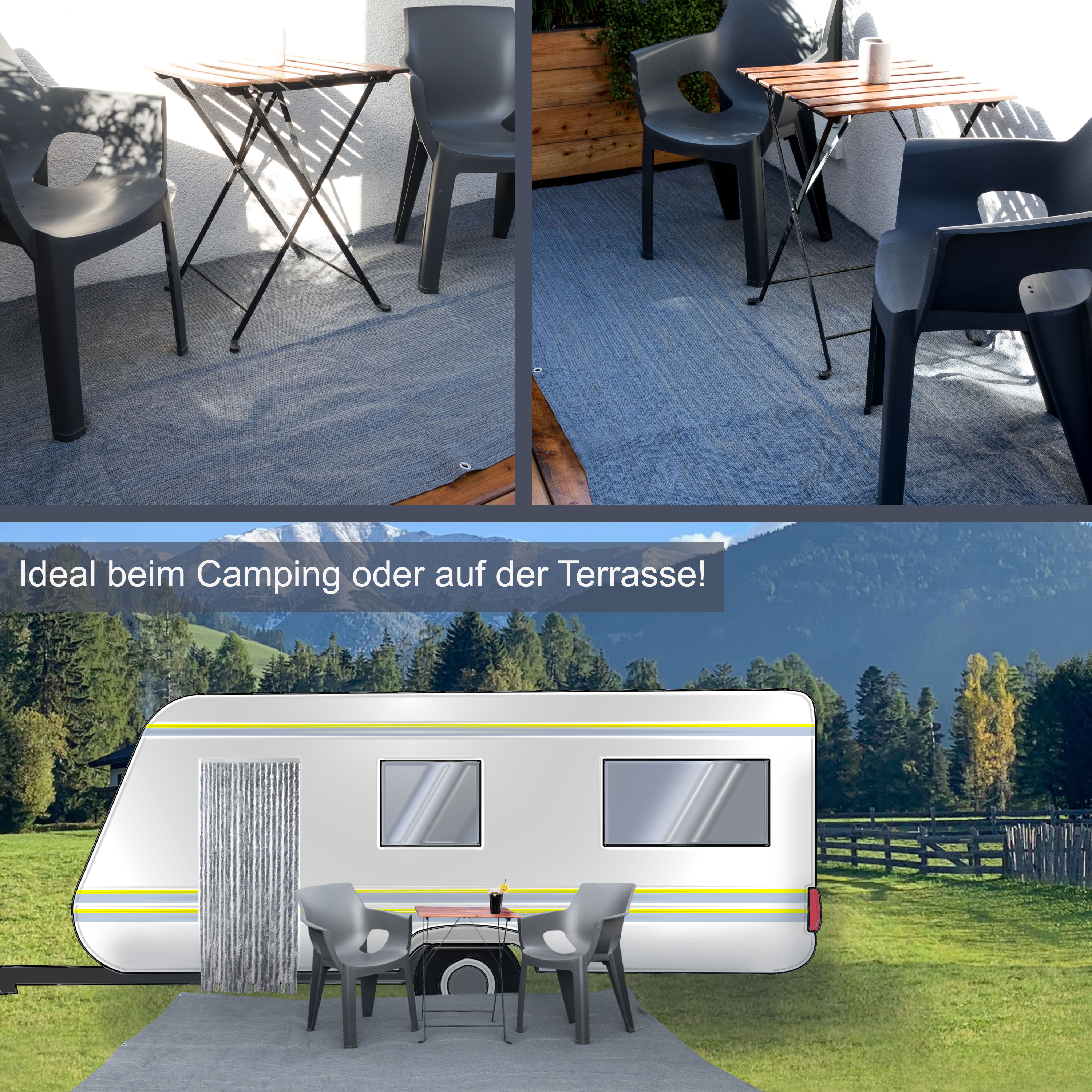 Blau Zeltteppich 300x500 Vorzeltteppich Campingteppich Zeltboden Vorzeltboden