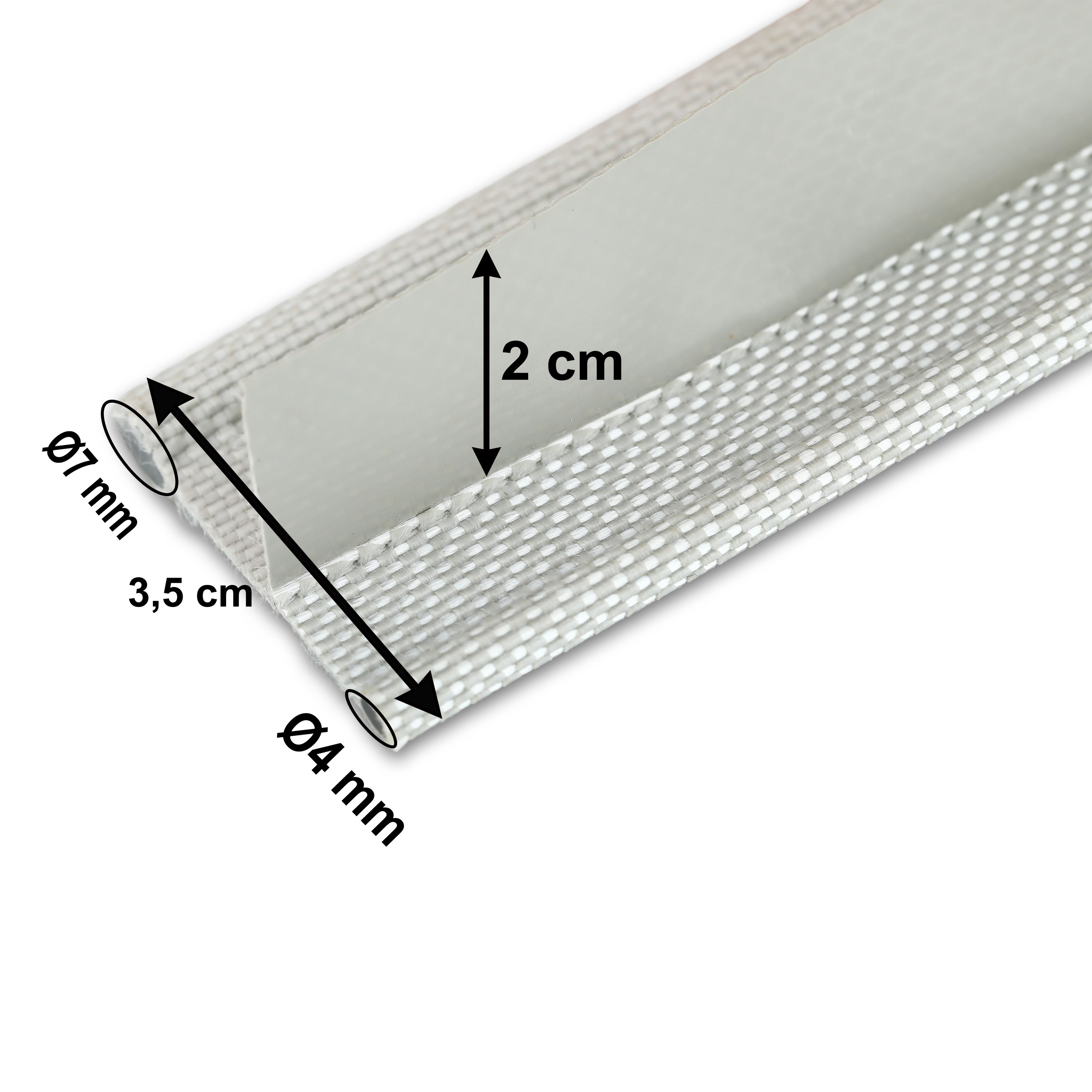 Doppelkederband - Meterware Ø4/7mm einfahning Keder Adapter Wohnwagen Zeltkeder - Bild 2 von 5