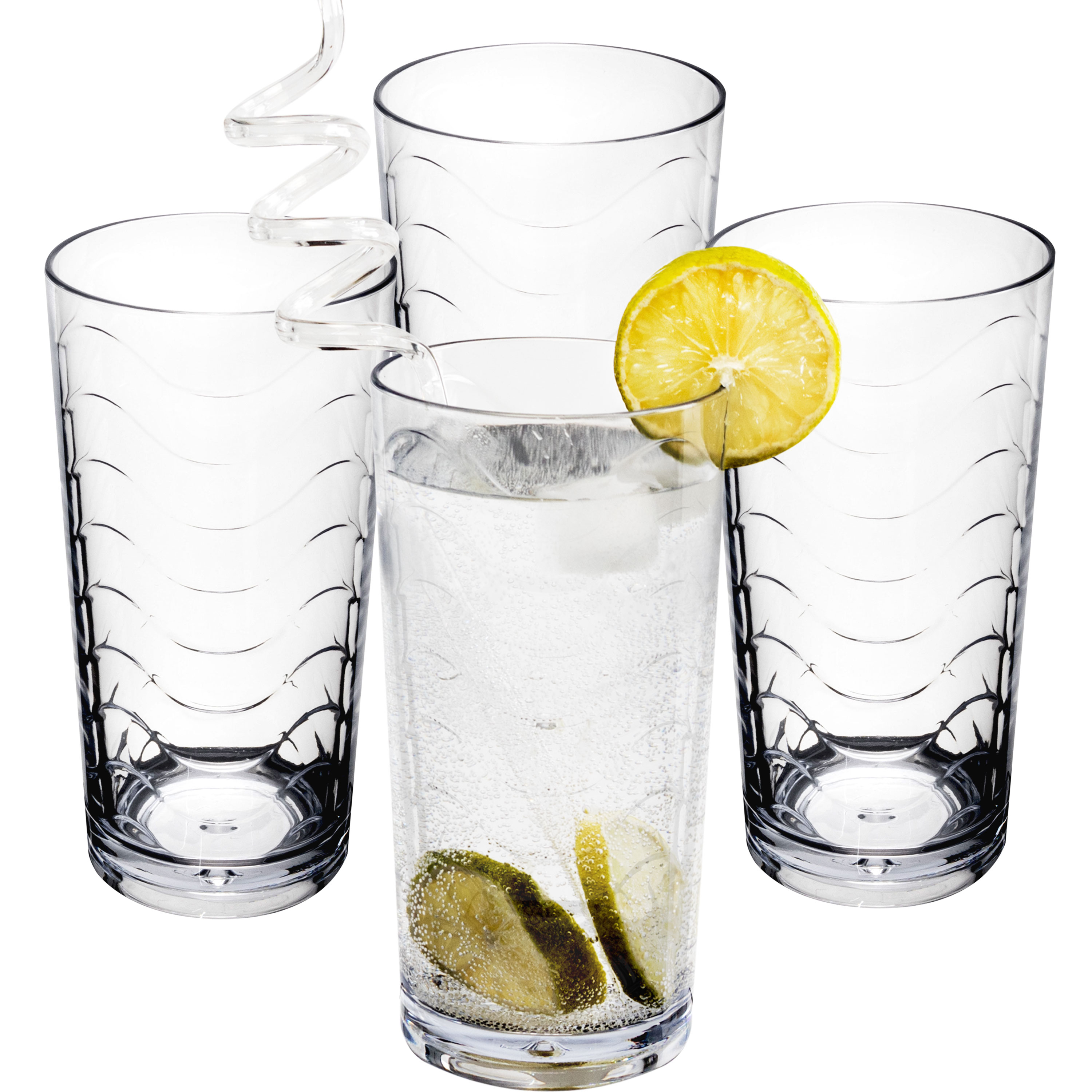 4x Camping Glas 260ml bunt Wasserglas Gläser Acryl Set Party Trinkglas Weinglas - Bild 8 von 14