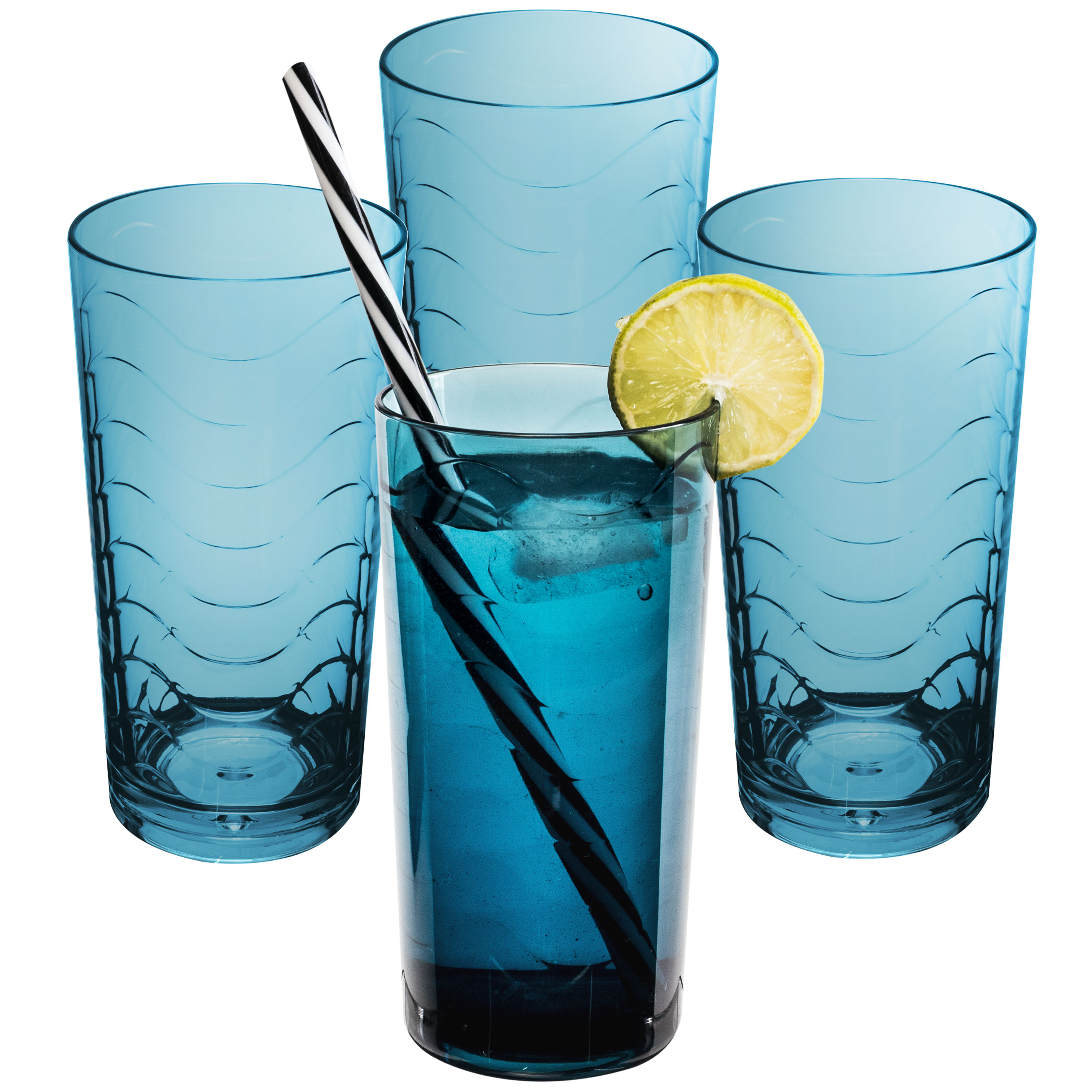 4x Camping Glas 260ml bunt Wasserglas Gläser Acryl Set Party Trinkglas Weinglas - Bild 11 von 14