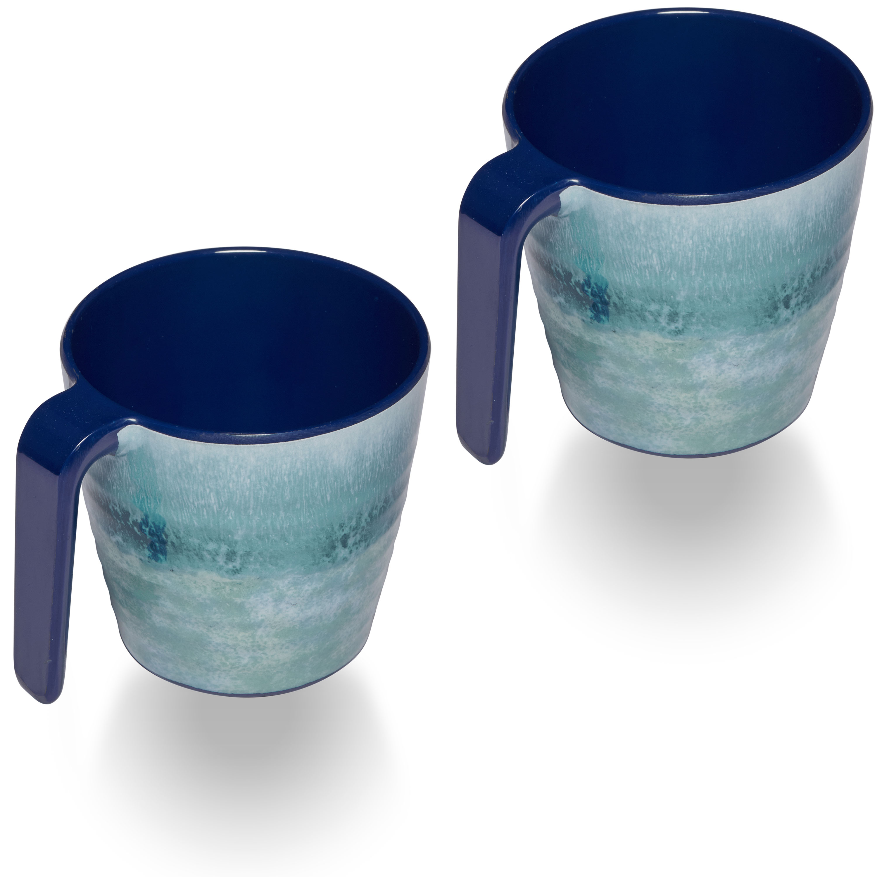 Melamin Geschirr Set Türkis Blau Steingut-Optik Campinggeschirr Outdoor Camping - Bild 13 von 17