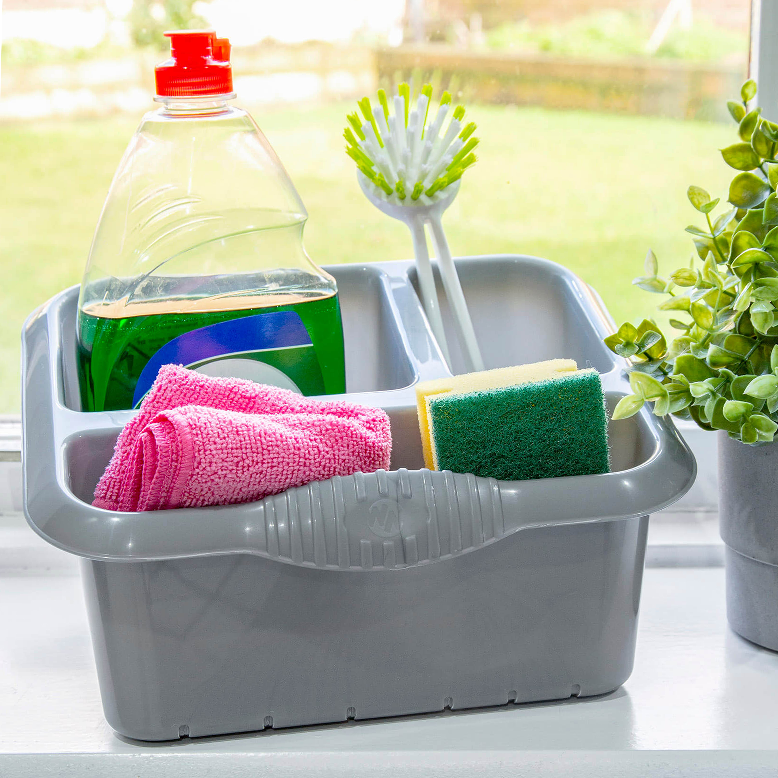 Spülbecken Organizer 25x22x15cm Sink Caddy Spülmittelorganizer Besteckbehälter - Bild 6 von 6